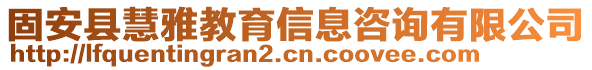 固安縣慧雅教育信息咨詢有限公司