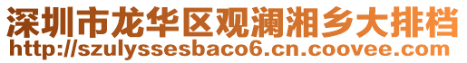 深圳市龍華區(qū)觀瀾湘鄉(xiāng)大排檔