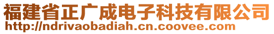 福建省正廣成電子科技有限公司