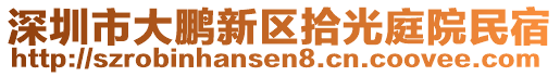 深圳市大鵬新區(qū)拾光庭院民宿