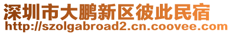 深圳市大鵬新區(qū)彼此民宿