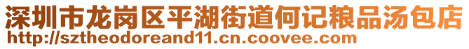 深圳市龍崗區(qū)平湖街道何記糧品湯包店