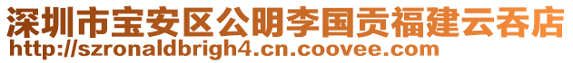 深圳市寶安區(qū)公明李國(guó)貢福建云吞店