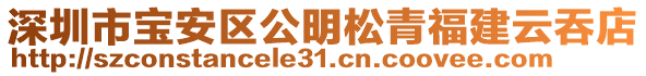 深圳市寶安區(qū)公明松青福建云吞店