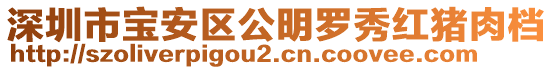 深圳市寶安區(qū)公明羅秀紅豬肉檔