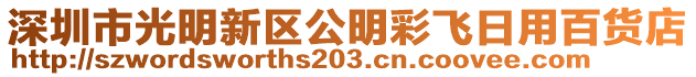 深圳市光明新區(qū)公明彩飛日用百貨店