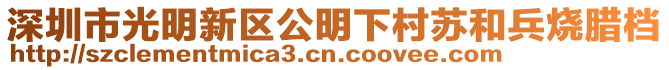 深圳市光明新区公明下村苏和兵烧腊档