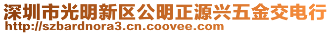 深圳市光明新区公明正源兴五金交电行