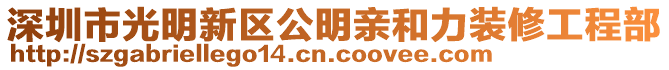 深圳市光明新區(qū)公明親和力裝修工程部