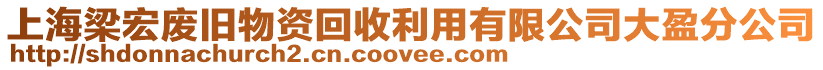 上海梁宏廢舊物資回收利用有限公司大盈分公司