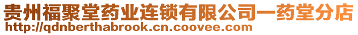 貴州福聚堂藥業(yè)連鎖有限公司一藥堂分店