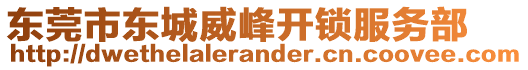 東莞市東城威峰開鎖服務部