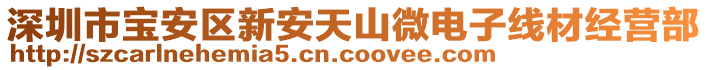 深圳市寶安區(qū)新安天山微電子線材經營部