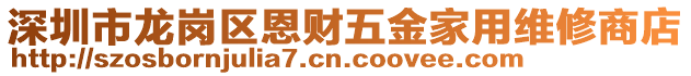 深圳市龍崗區(qū)恩財五金家用維修商店