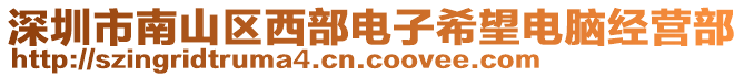 深圳市南山區(qū)西部電子希望電腦經(jīng)營部