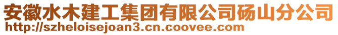 安徽水木建工集團(tuán)有限公司碭山分公司