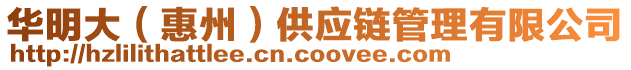 華明大（惠州）供應(yīng)鏈管理有限公司