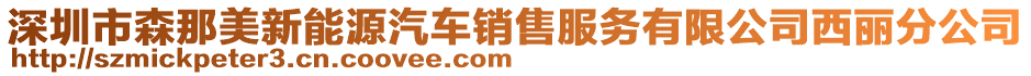 深圳市森那美新能源汽車銷售服務(wù)有限公司西麗分公司