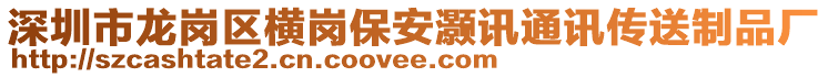 深圳市龍崗區(qū)橫崗保安灝訊通訊傳送制品廠