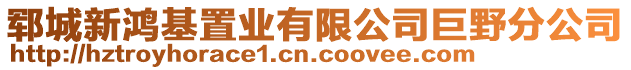 鄆城新鴻基置業(yè)有限公司巨野分公司