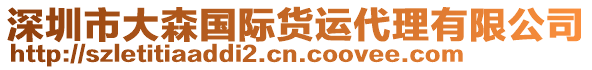 深圳市大森國(guó)際貨運(yùn)代理有限公司