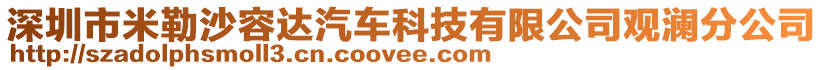 深圳市米勒沙容達汽車科技有限公司觀瀾分公司