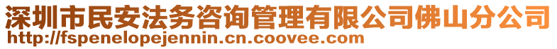 深圳市民安法務(wù)咨詢管理有限公司佛山分公司