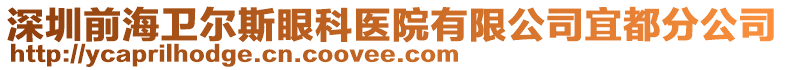 深圳前海衛(wèi)爾斯眼科醫(yī)院有限公司宜都分公司