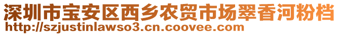 深圳市寶安區(qū)西鄉(xiāng)農(nóng)貿(mào)市場翠香河粉檔