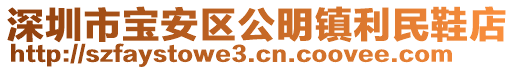 深圳市寶安區(qū)公明鎮(zhèn)利民鞋店