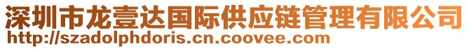 深圳市龍壹達(dá)國際供應(yīng)鏈管理有限公司