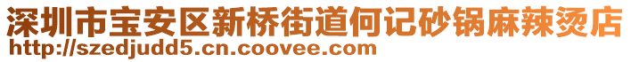 深圳市寶安區(qū)新橋街道何記砂鍋麻辣燙店