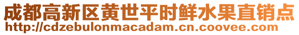 成都高新区黄世平时鲜水果直销点