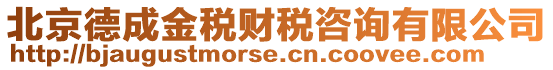 北京德成金税财税咨询有限公司