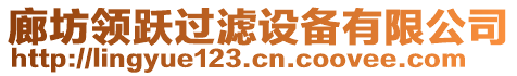 廊坊領躍過濾設備有限公司