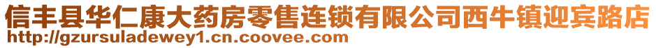 信豐縣華仁康大藥房零售連鎖有限公司西牛鎮(zhèn)迎賓路店