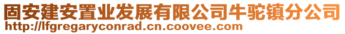 固安建安置業(yè)發(fā)展有限公司牛駝鎮(zhèn)分公司