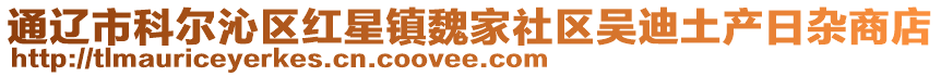 通遼市科爾沁區(qū)紅星鎮(zhèn)魏家社區(qū)吳迪土產(chǎn)日雜商店