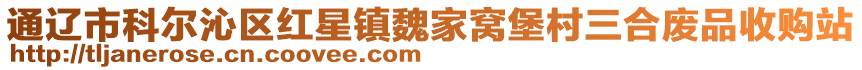 通遼市科爾沁區(qū)紅星鎮(zhèn)魏家窩堡村三合廢品收購(gòu)站