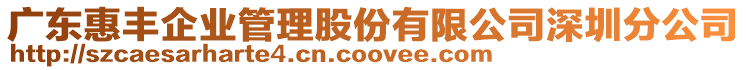 廣東惠豐企業(yè)管理股份有限公司深圳分公司