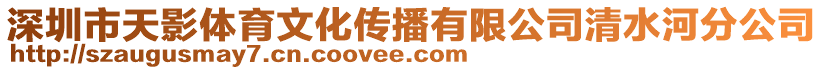 深圳市天影体育文化传播有限公司清水河分公司