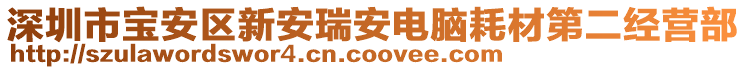 深圳市寶安區新安瑞安電腦耗材第二經營部