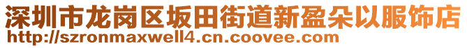 深圳市龍崗區(qū)坂田街道新盈朵以服飾店