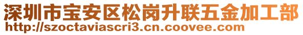 深圳市寶安區(qū)松崗升聯(lián)五金加工部