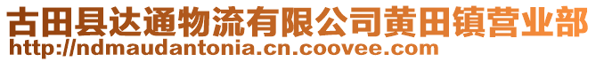 古田县达通物流有限公司黄田镇营业部