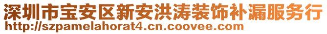 深圳市寶安區(qū)新安洪濤裝飾補漏服務(wù)行