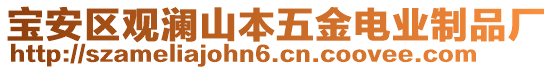 寶安區(qū)觀瀾山本五金電業(yè)制品廠