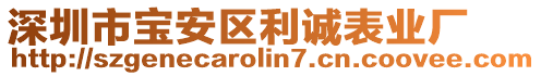 深圳市寶安區(qū)利誠(chéng)表業(yè)廠