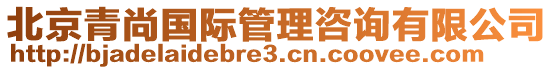 北京青尚國(guó)際管理咨詢(xún)有限公司