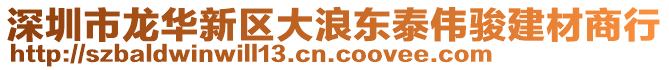 深圳市龍華新區(qū)大浪東泰偉駿建材商行